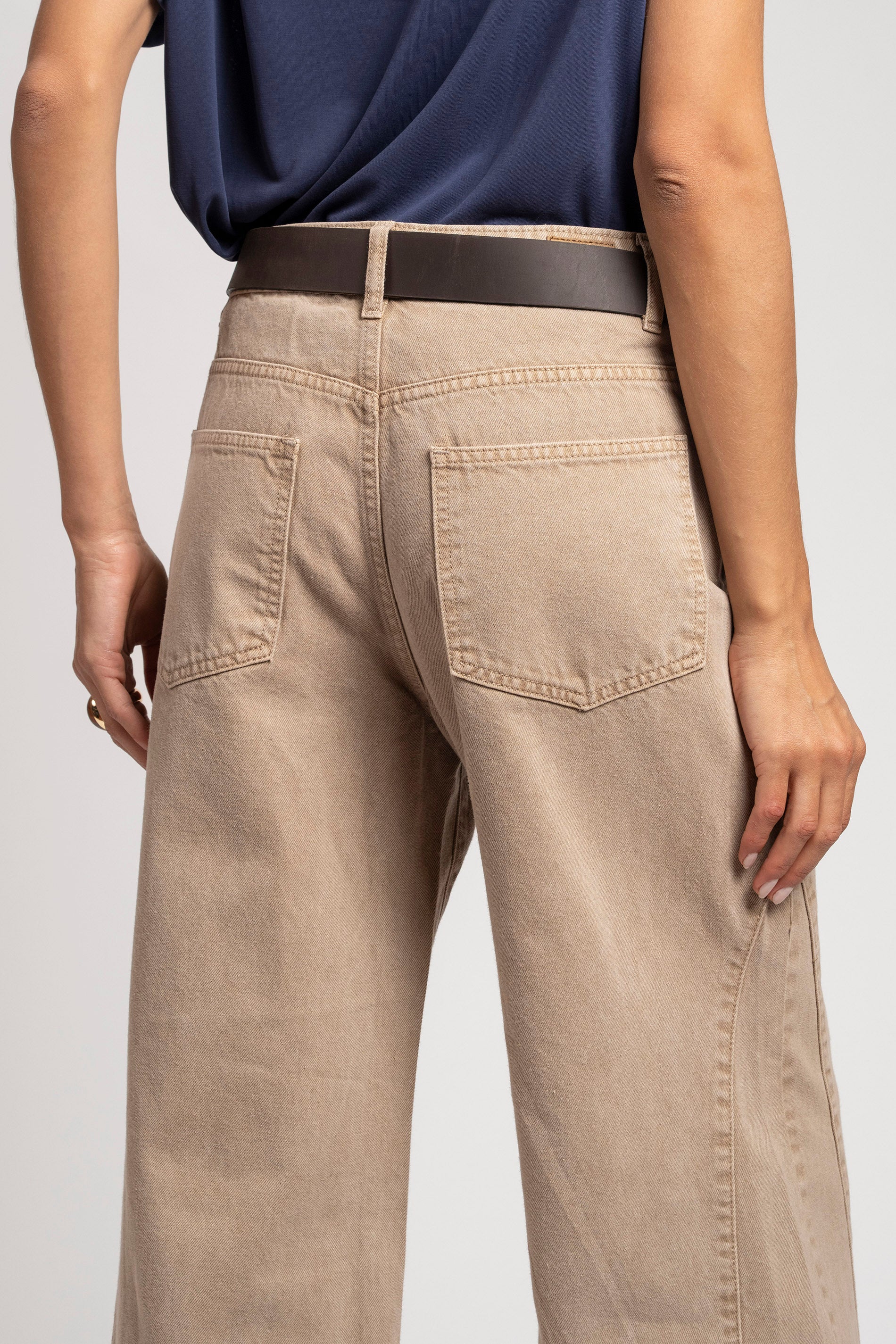 JEANS PALAZZO TIRO ALTO BERNARDA beige