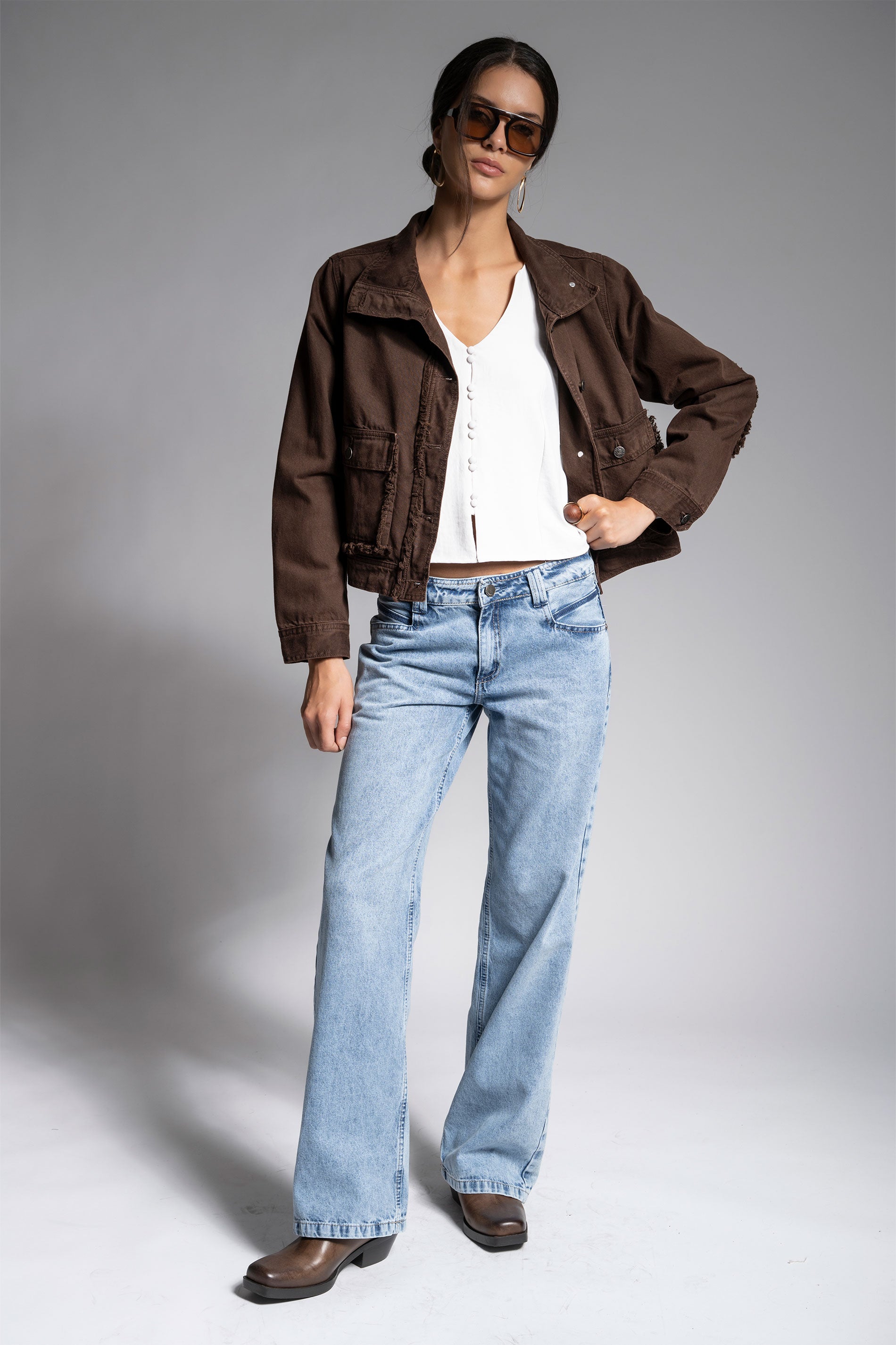 JEANS RECTO TIRO MEDIO GREGORIA celeste