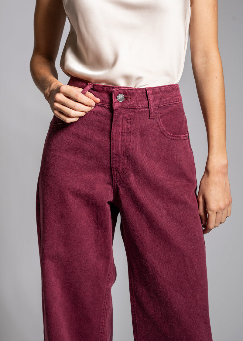 JEANS JOSEFA Wide Leg burdeo