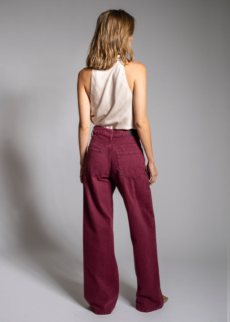 JEANS JOSEFA Wide Leg burdeo