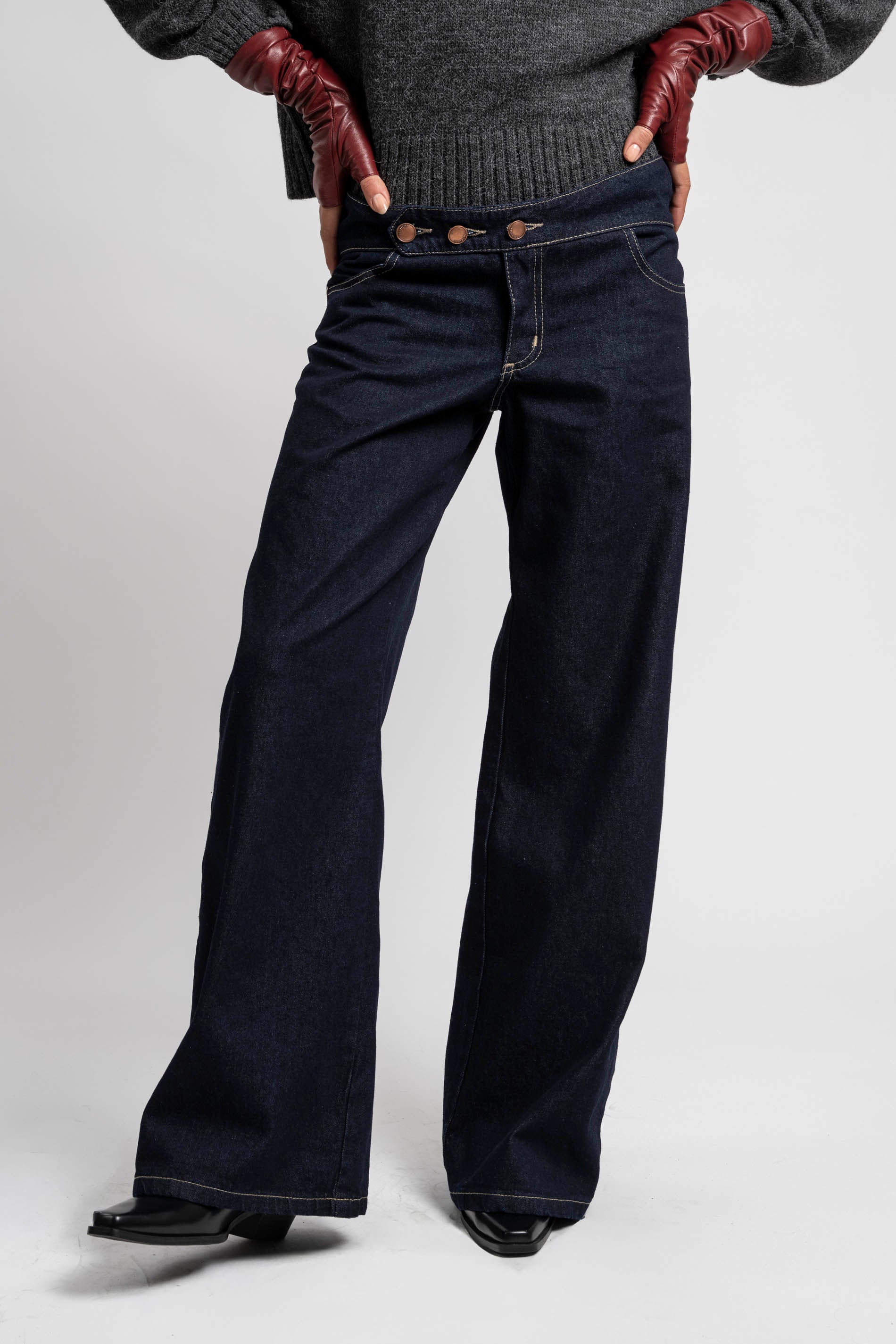 JEANS WIDE LEG TIRO BAJO LUCIANA azul R