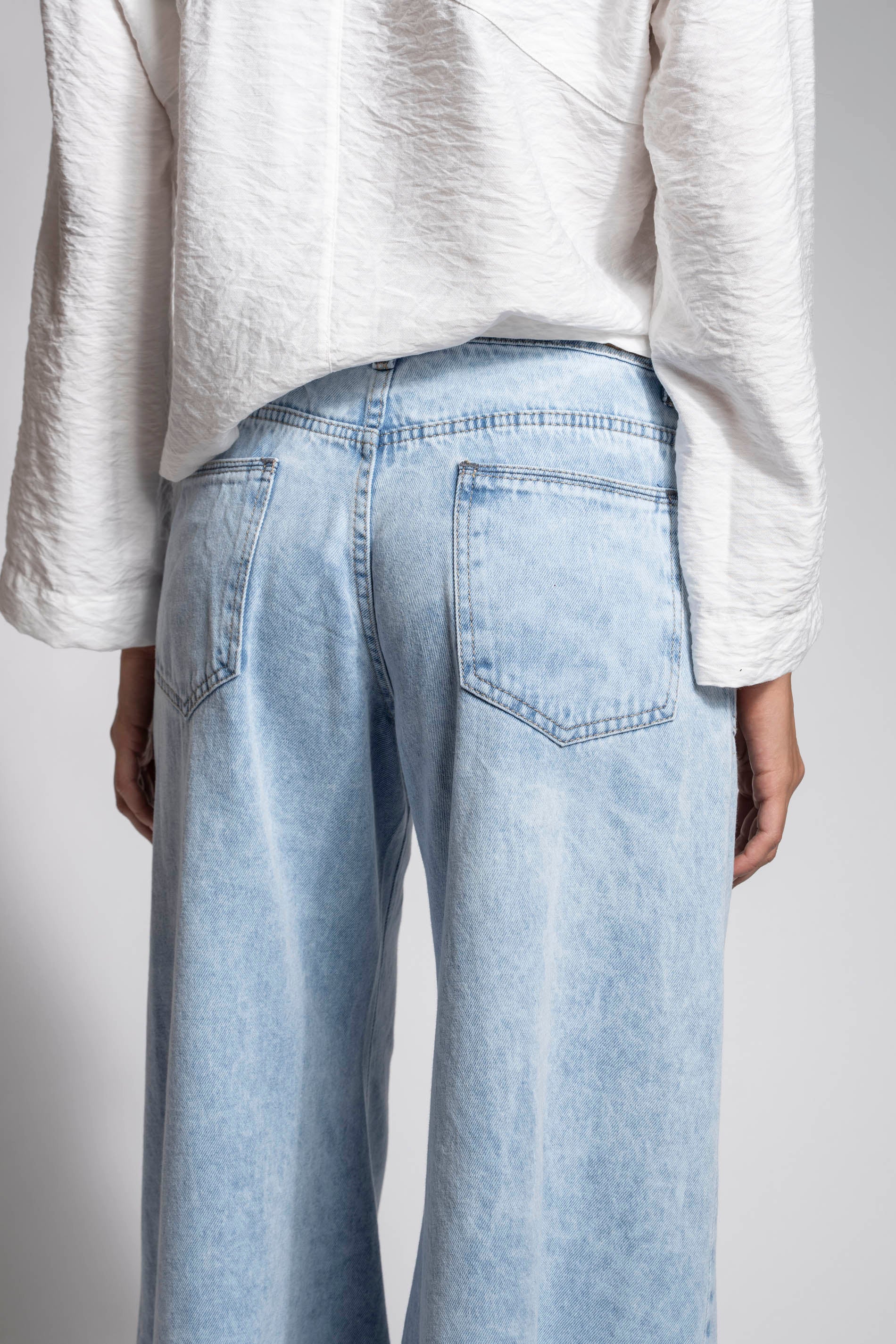 JEANS PALAZZO TIRO MEDIO ARIANNA I celeste