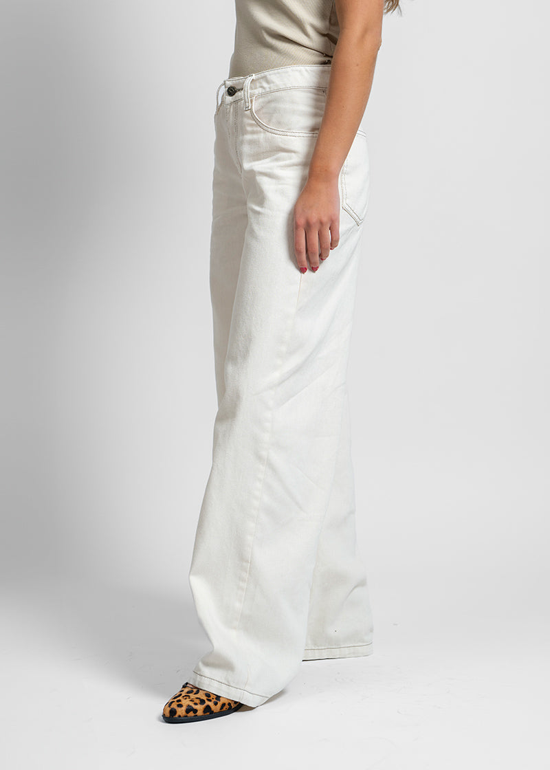 JEANS WIDE LEG TIRO ALTO JOSEFA crudo