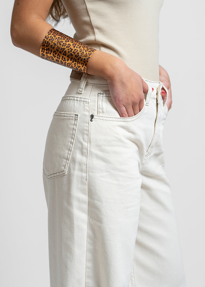 JEANS WIDE LEG TIRO ALTO JOSEFA crudo