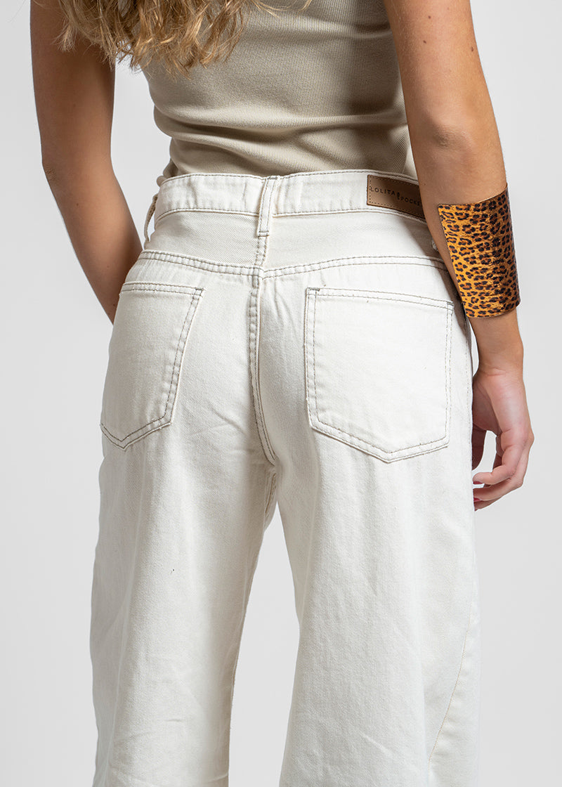 JEANS WIDE LEG TIRO ALTO JOSEFA crudo