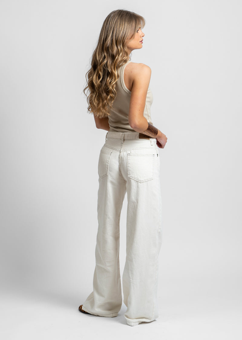 JEANS WIDE LEG TIRO ALTO JOSEFA crudo