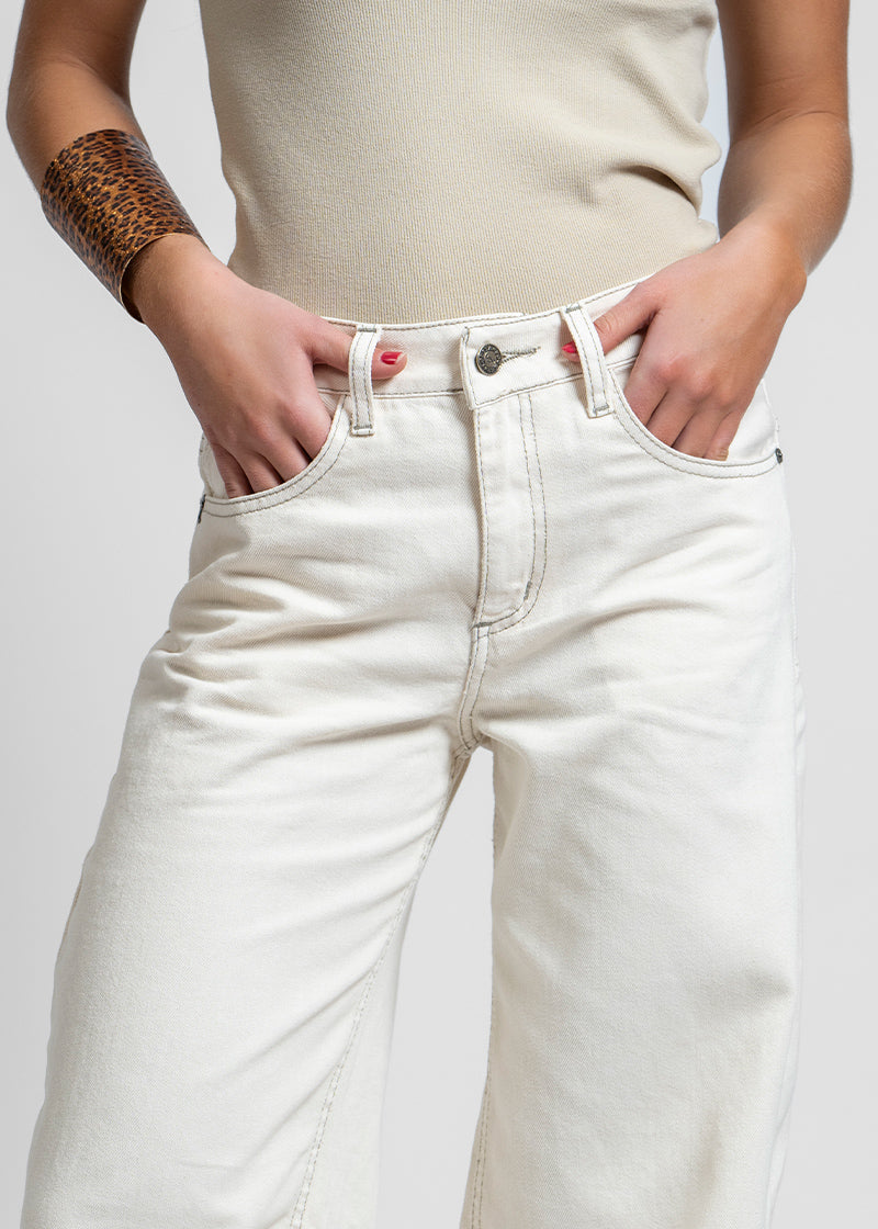 JEANS WIDE LEG TIRO ALTO JOSEFA crudo