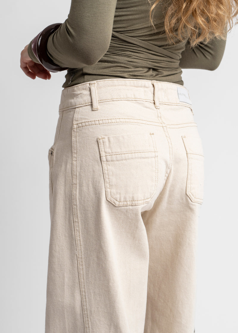 JEANS PALAZZO TIRO MEDIO ANNA crudo