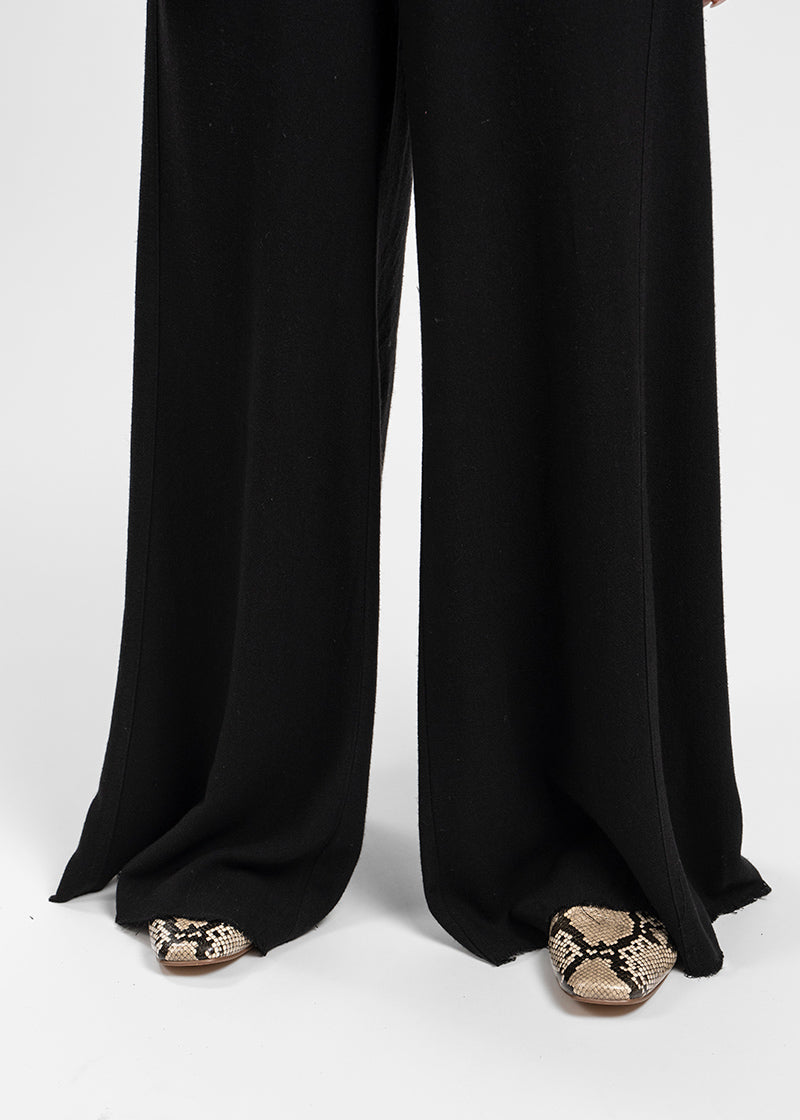 PANTALÓN ANNA TA Lino Tiro Alto negro
