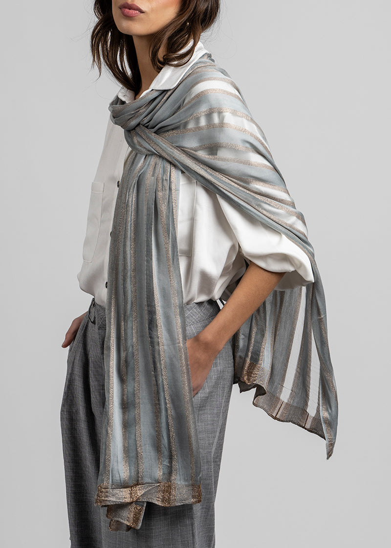 PAÑUELO BRILLOS gris
