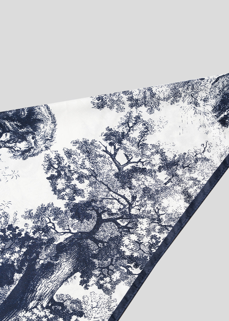 PAÑUELO FLORES azul