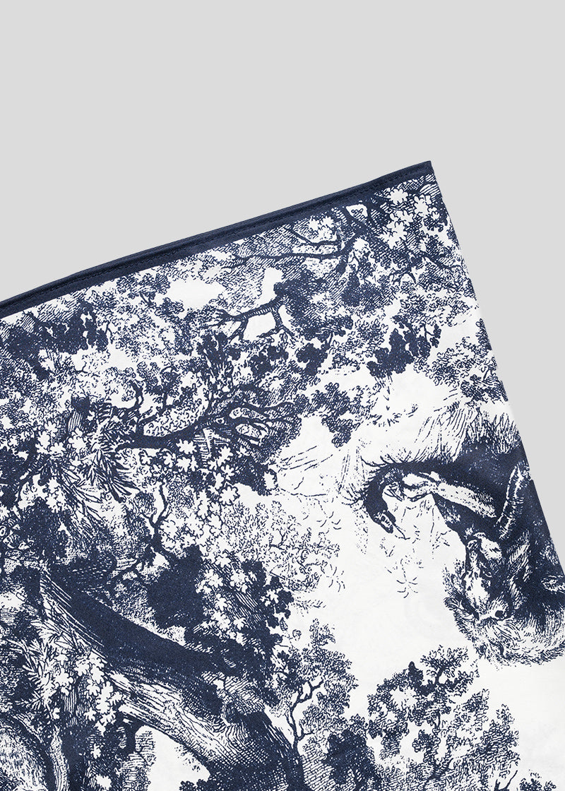 PAÑUELO FLORES azul