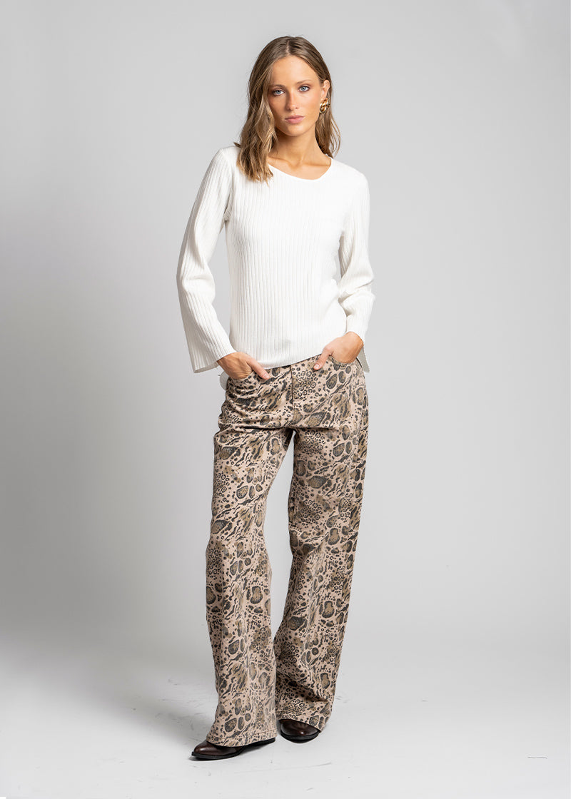 POLERA TEJIDA ALEXIA crudo