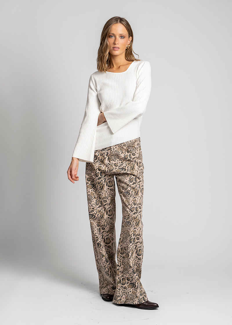 POLERA TEJIDA ALEXIA crudo