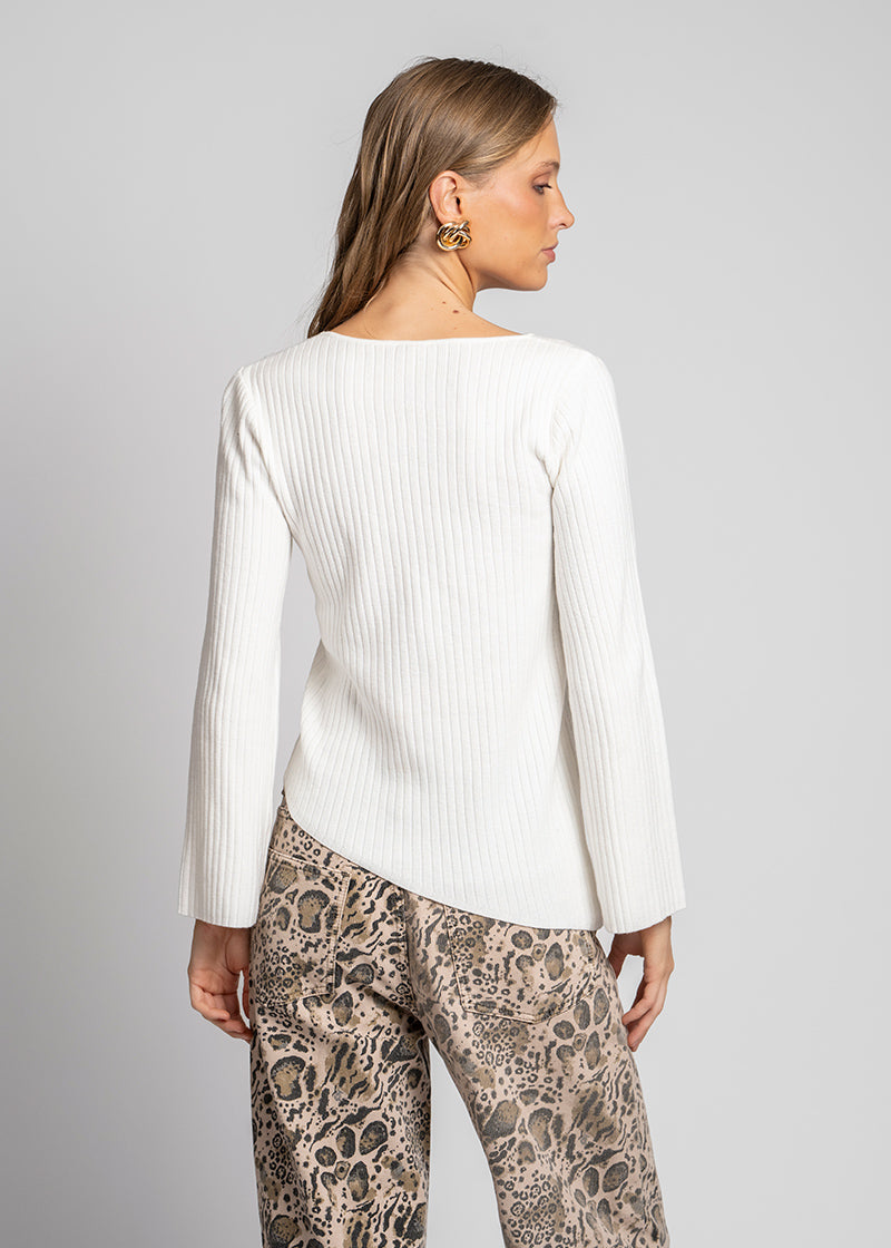 POLERA TEJIDA ALEXIA crudo