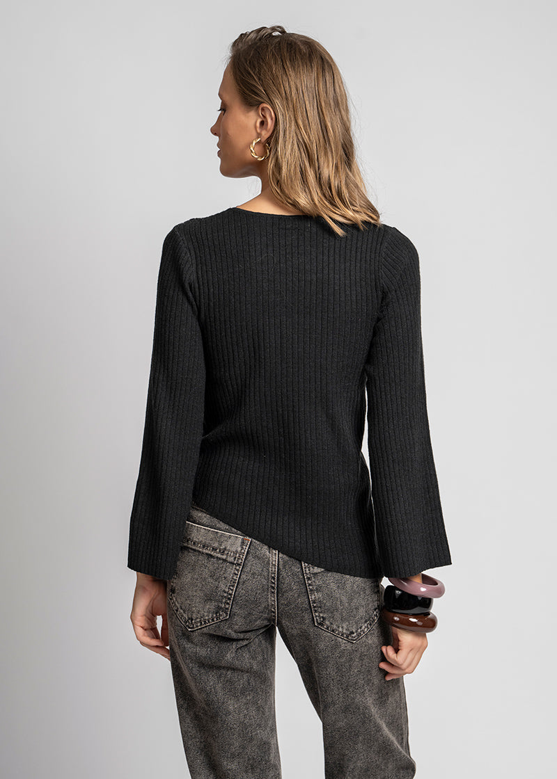 POLERA TEJIDA ALEXIA negro