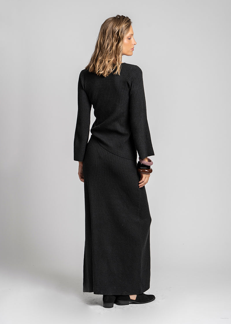 POLERA TEJIDA ALEXIA negro