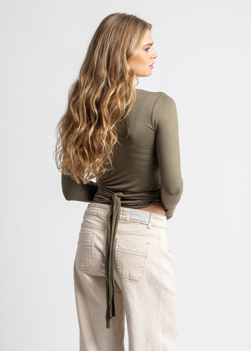 POLERA FELICIA verde militar