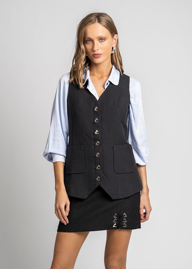 VEST MANHATTAN negro