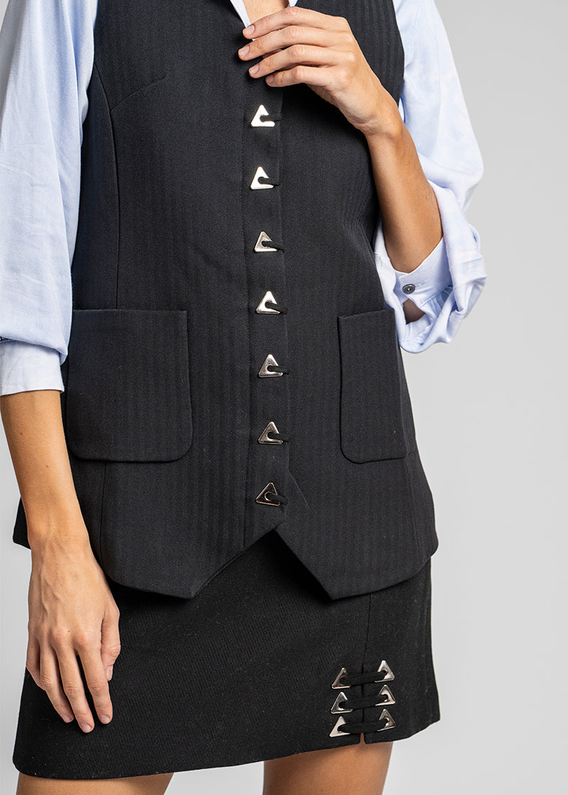 VEST MANHATTAN negro
