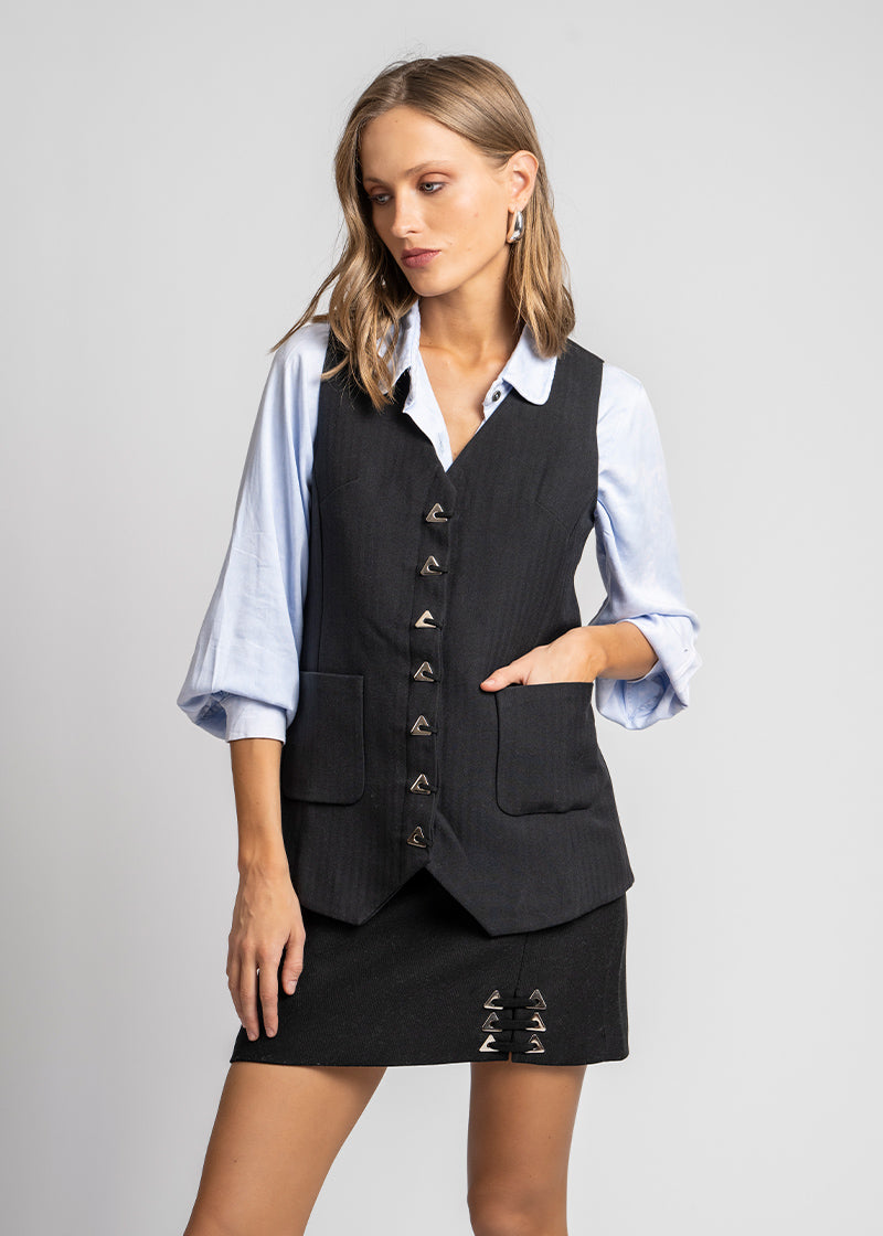 VEST MANHATTAN negro