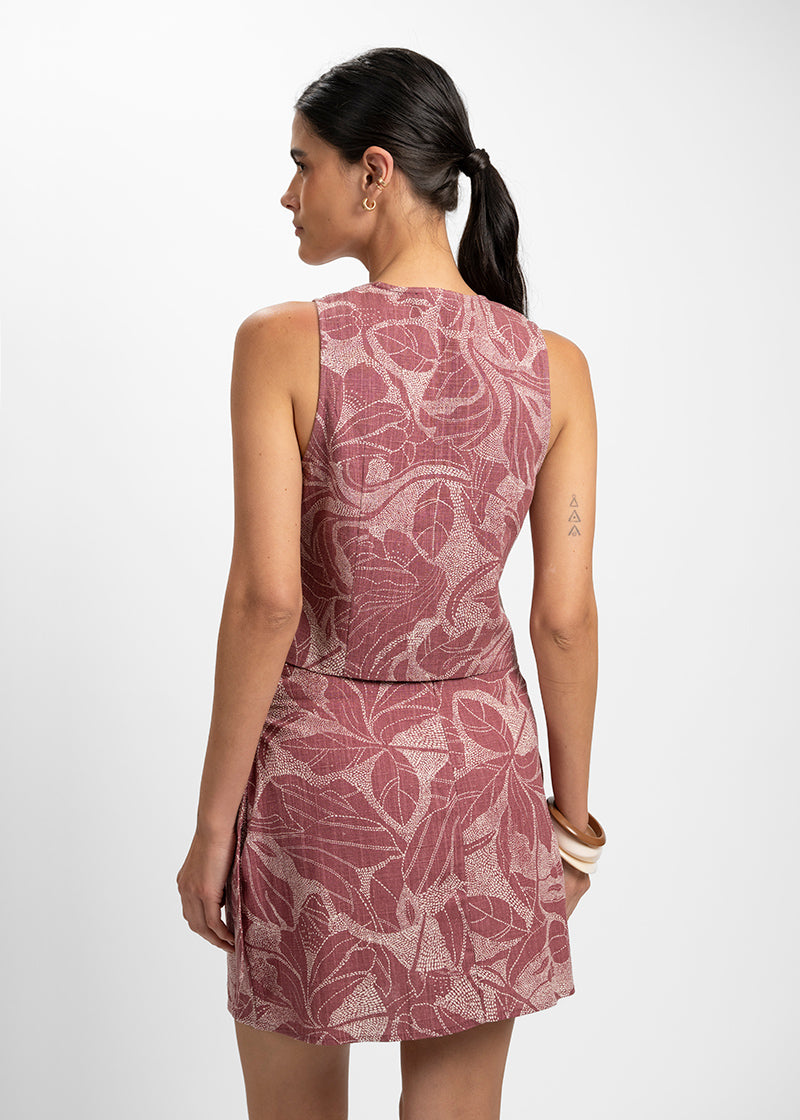 VEST PIPA P burdeo/beige