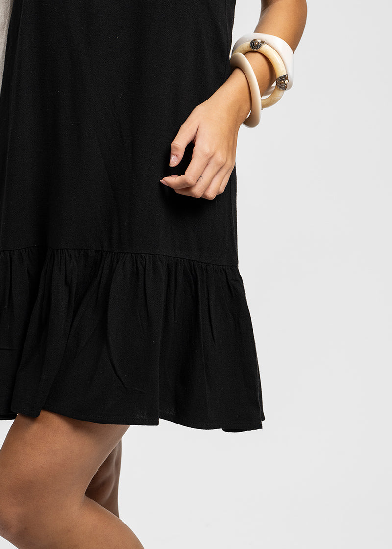 VESTIDO AGATHA arena/negro