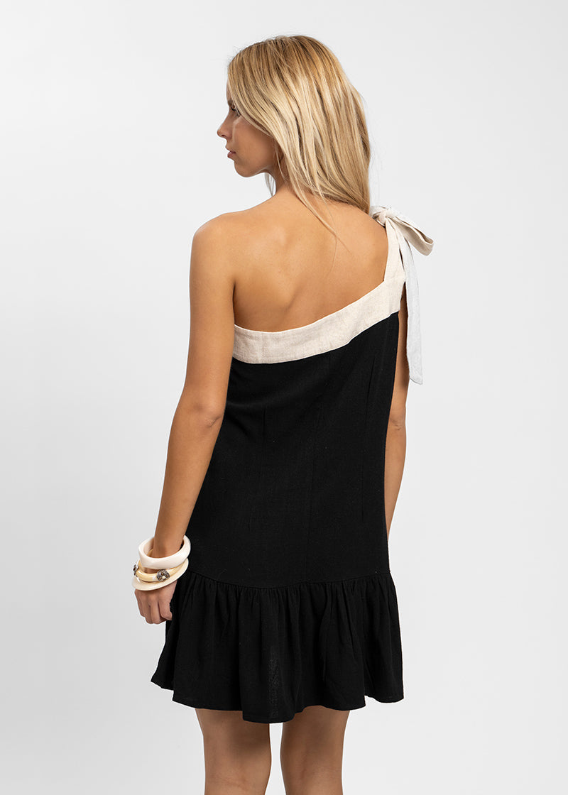 VESTIDO AGATHA arena/negro