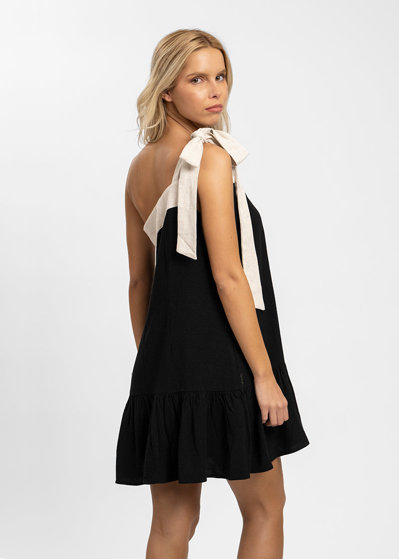VESTIDO AGATHA arena/negro