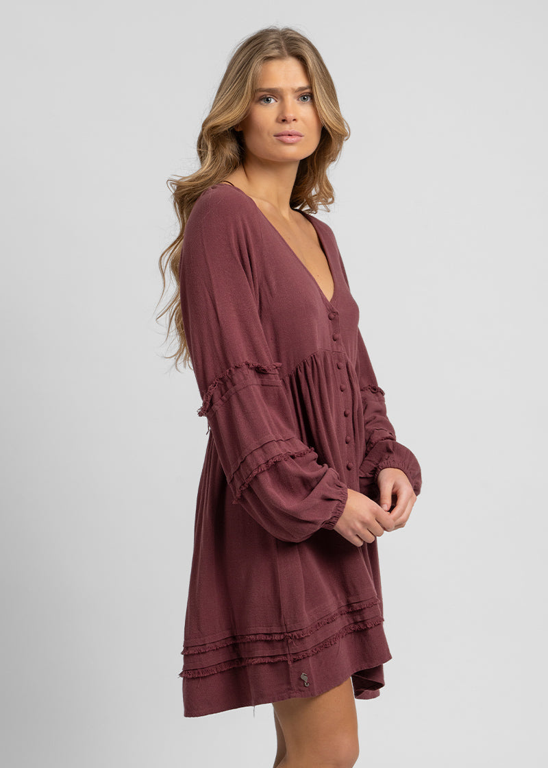 VESTIDO AMAIA burdeo