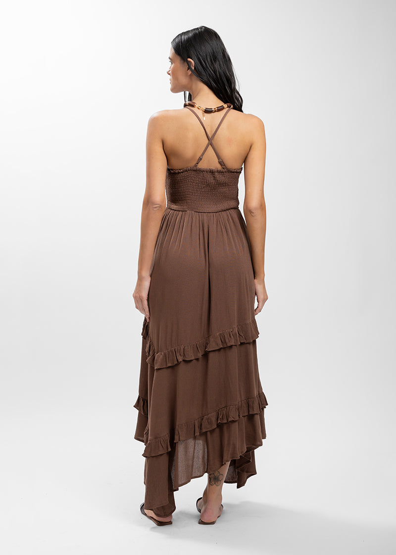 VESTIDO CAPRI café