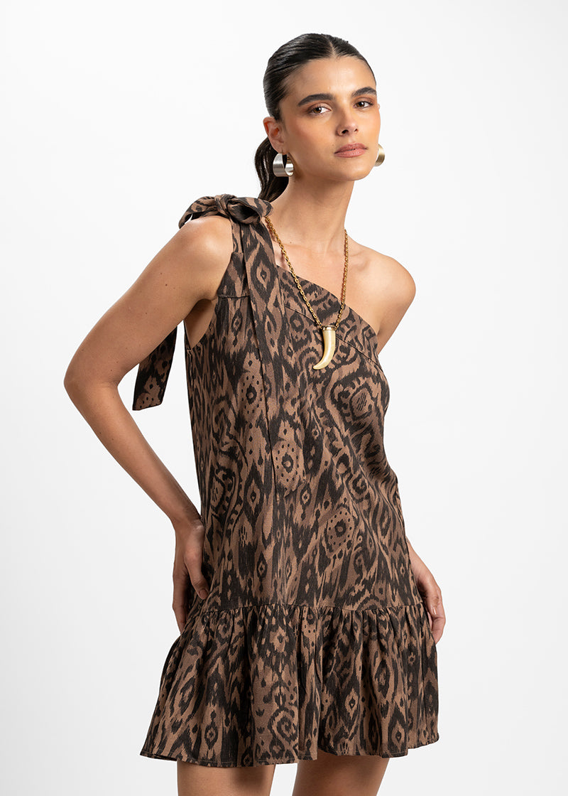 VESTIDO AGATHA café/negro