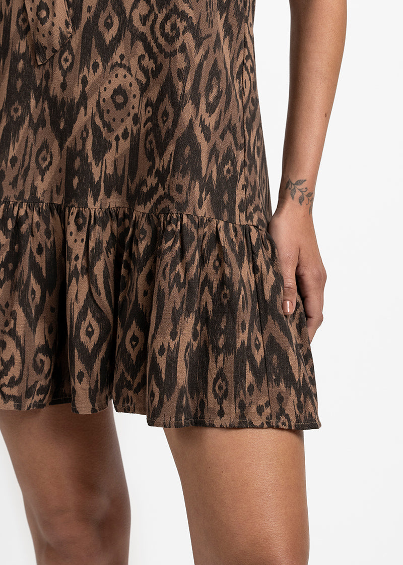 VESTIDO AGATHA café/negro