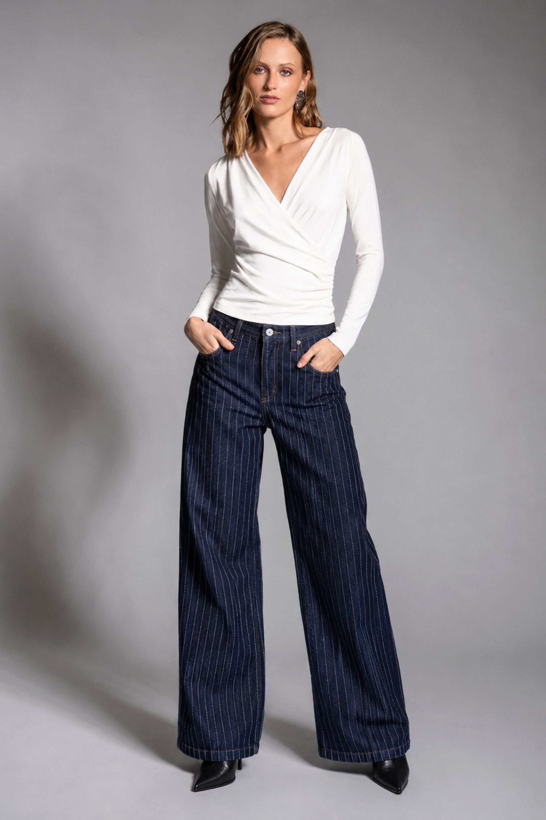 JEANS RAYAS azul R