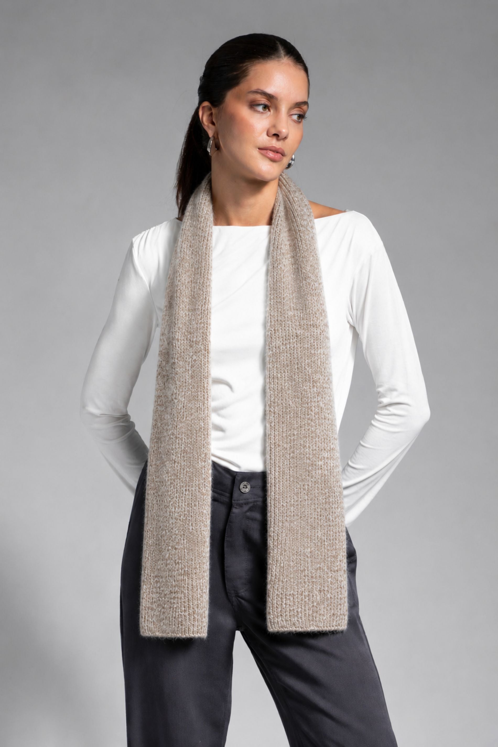 BUFANDA RIB beige