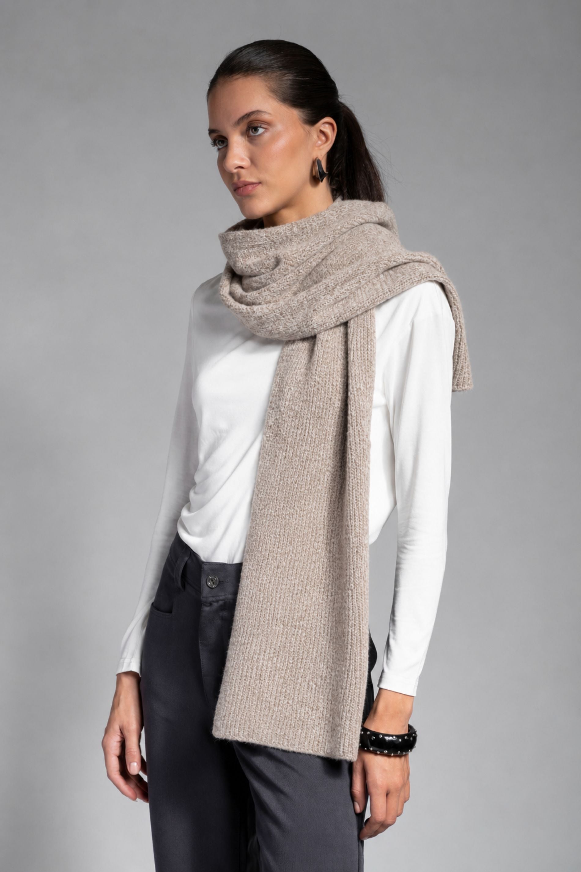 BUFANDA RIB beige