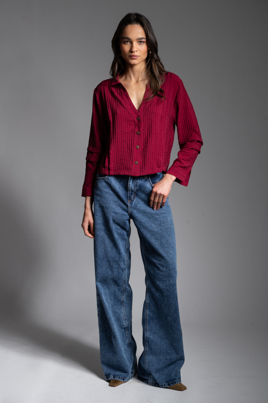 BLUSA ALLIRA burdeo