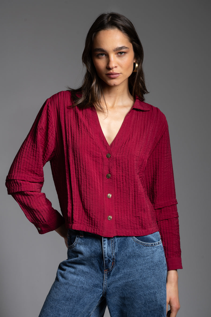 BLUSA ALLIRA burdeo