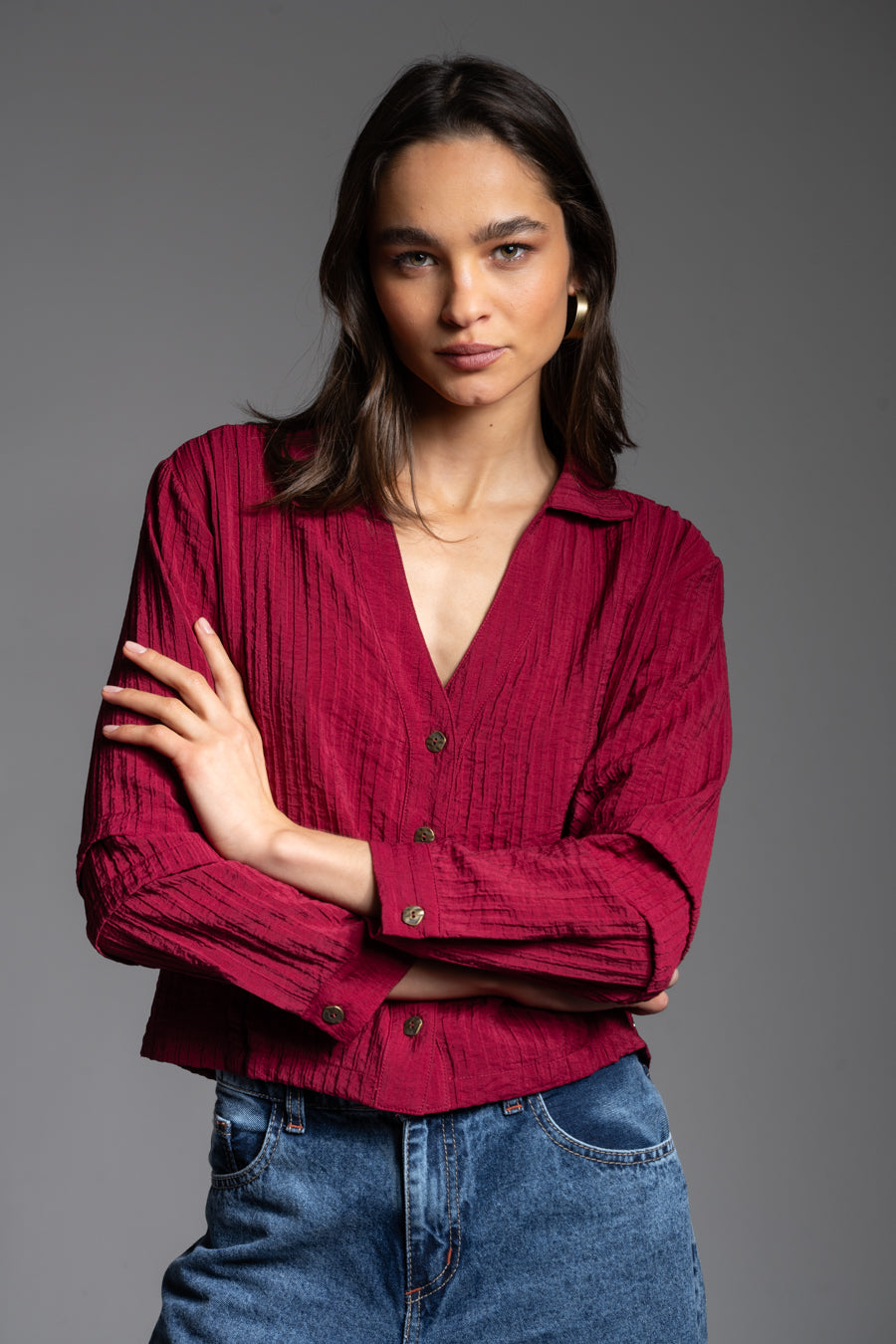 BLUSA ALLIRA burdeo