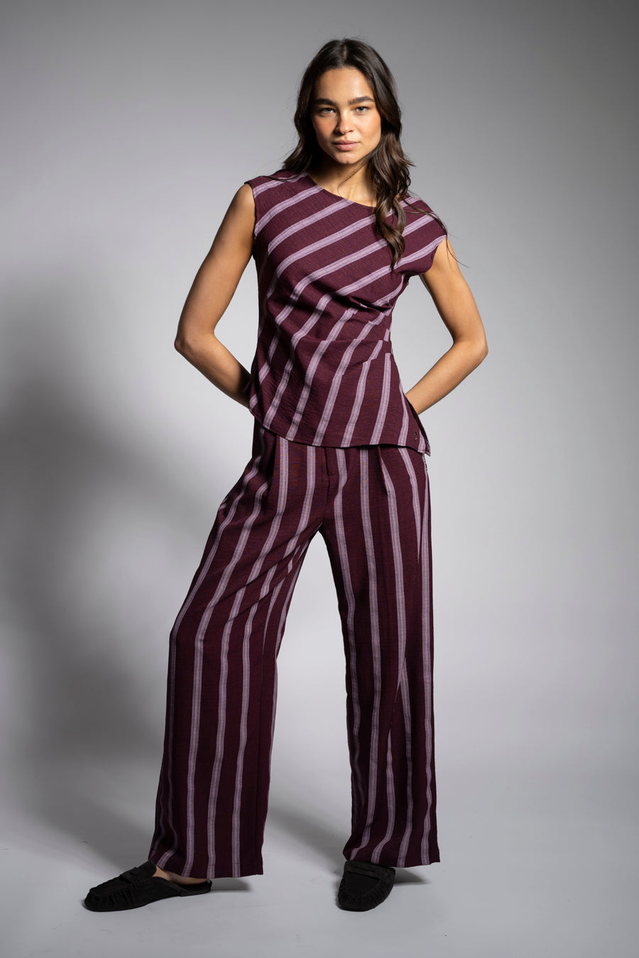 BLUSA CARMIN burdeo