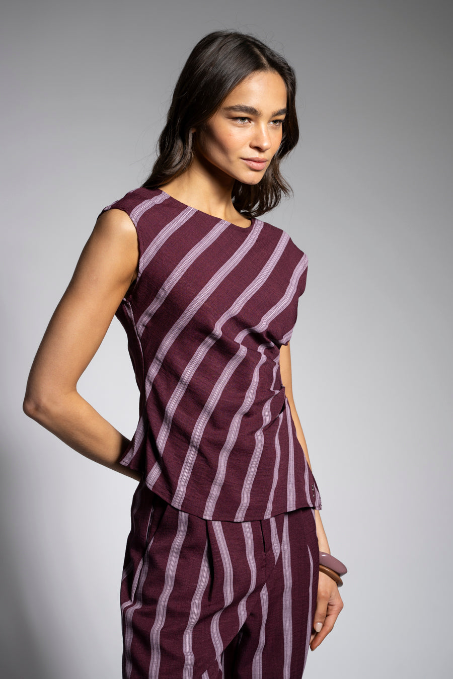 BLUSA CARMIN burdeo