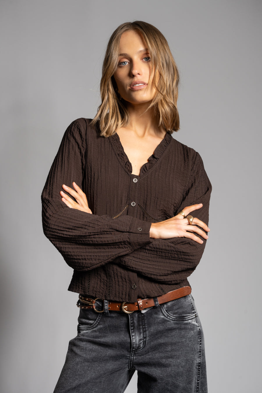 BLUSA IDA café