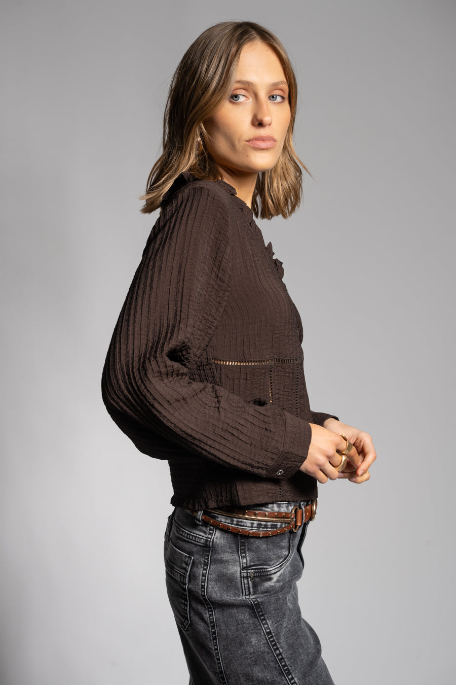 BLUSA IDA café
