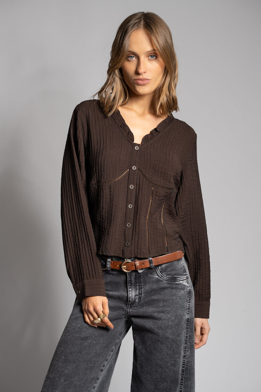 BLUSA IDA café - S