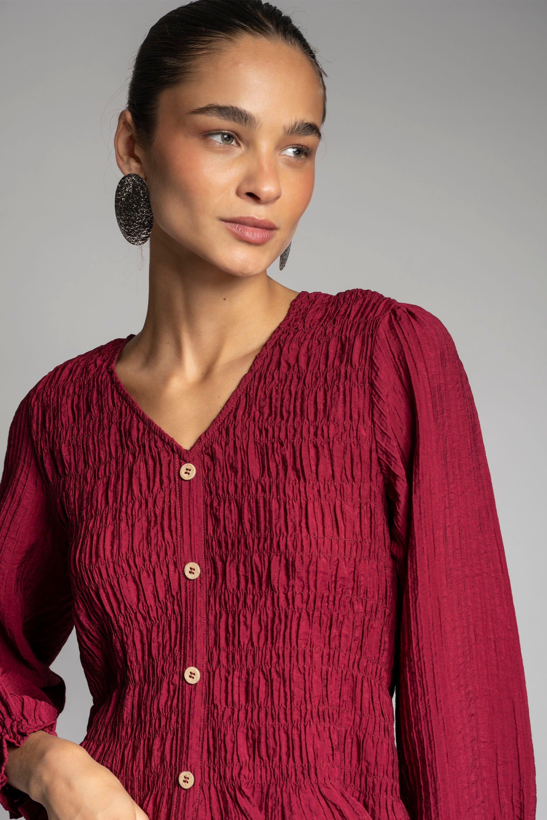 BLUSA VALENTINA burdeo