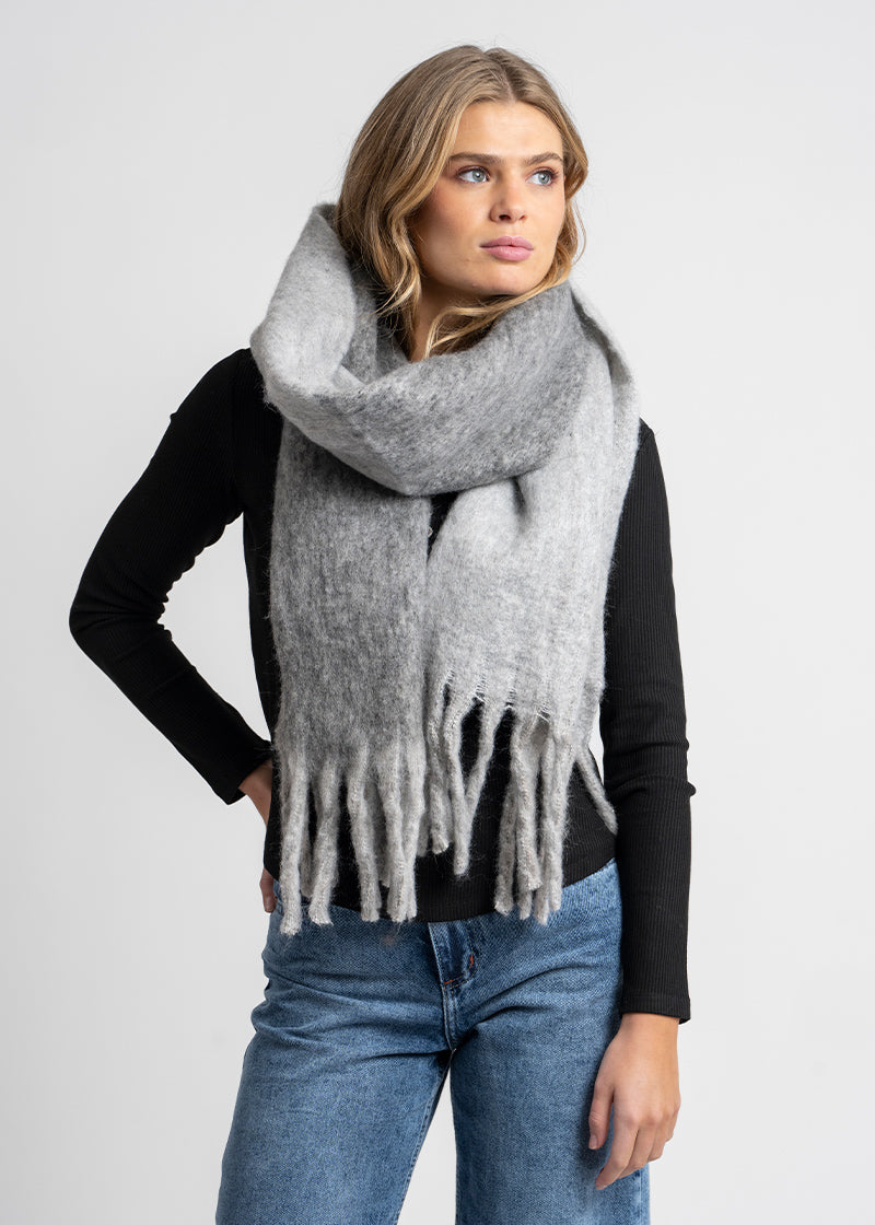 BUFANDA BICOLOR gris
