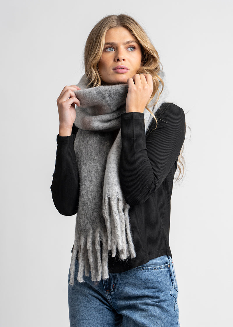 BUFANDA BICOLOR gris
