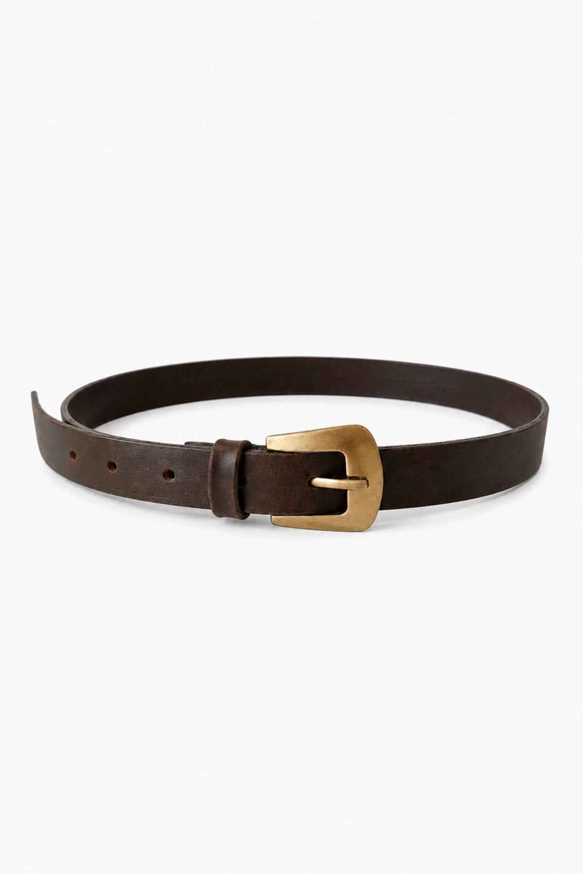 CINTURÓN CUERO LILLA BRONZ café - S