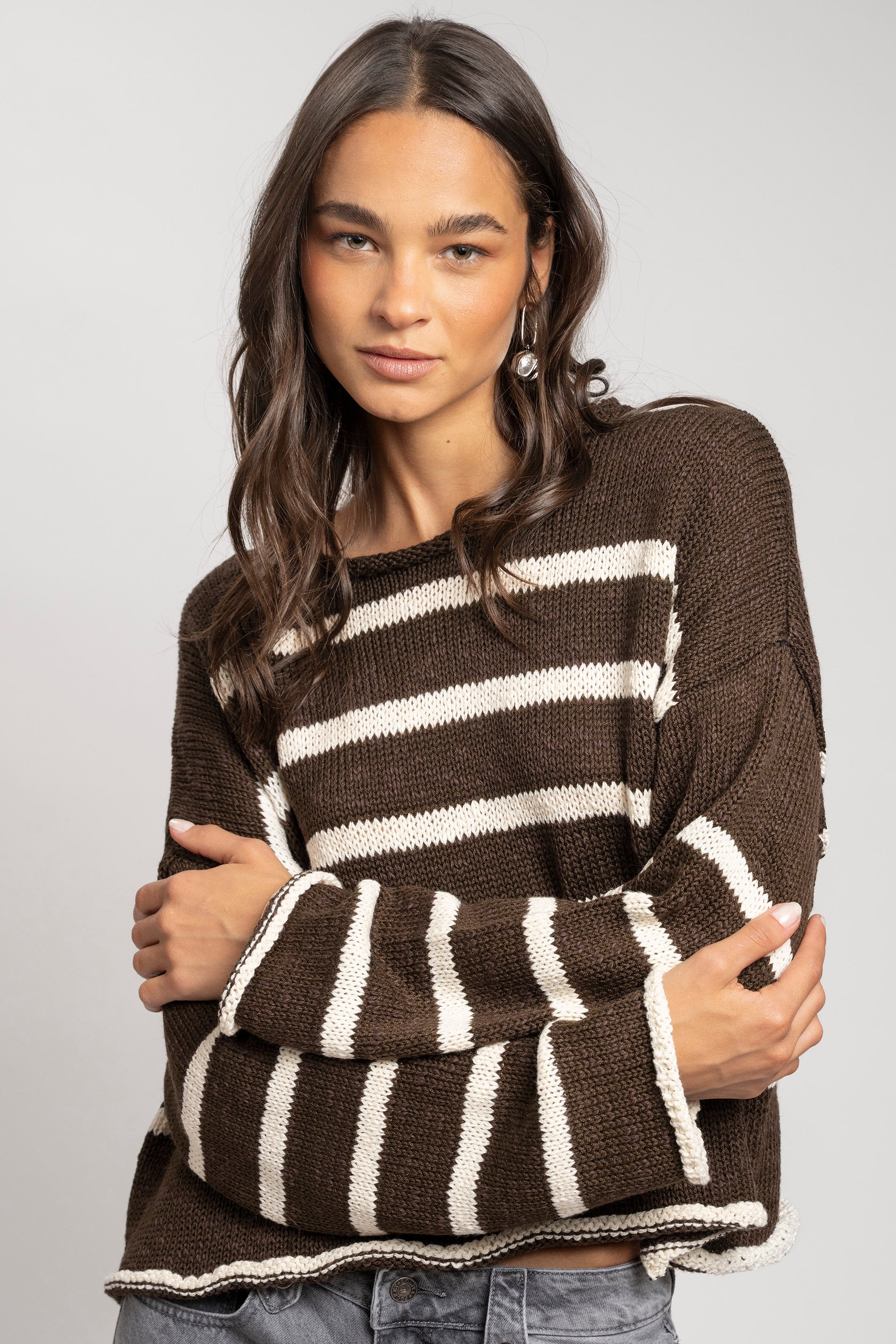 CHALECO BREDA café/crudo