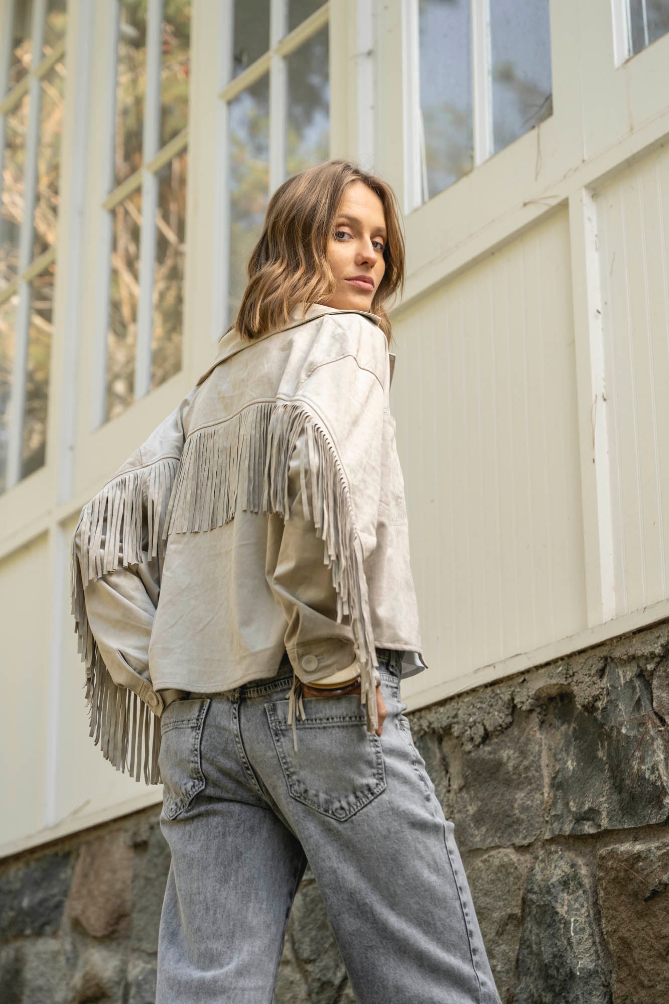 CHAQUETA DANIELA tiza